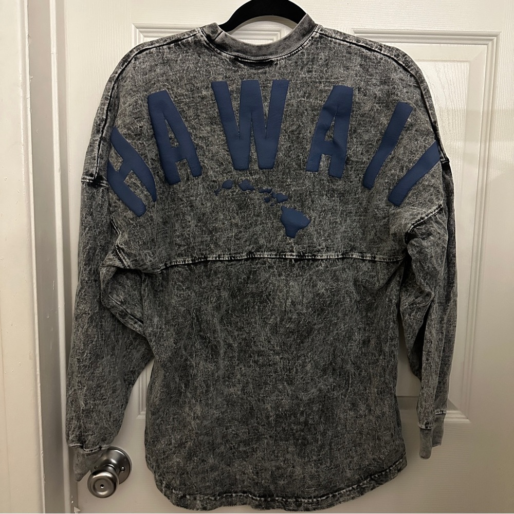Oversized Hawaii acid wash long sleeve shirt